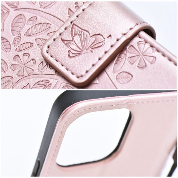 MEZZO Husă carte pentru SAMSUNG A35 5G tree rose gold