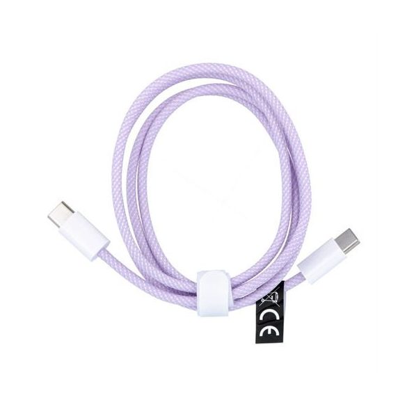 Cablu tip C la tip C cu livrare PD 60W 3A C263 violet 1 m