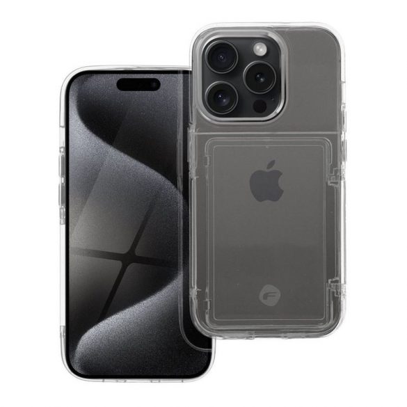 Husa de buzunar FORCELL F-PROTECT Crystal pentru IPHONE 15 transparenta