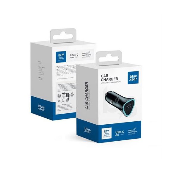 Încărcător auto Blue Star 20W (PD, QC 3.0, AFC) cu priză USB C