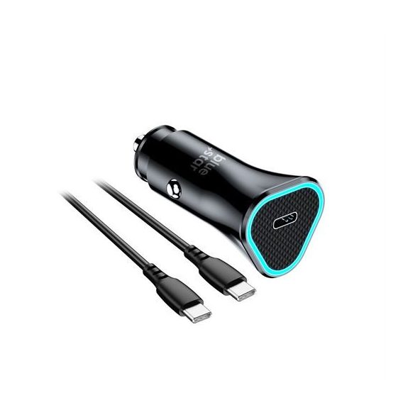 Încărcător auto Blue Star 20W (PD, QC 3.0, AFC) cu priză USB tip C i kablem C-C 60W