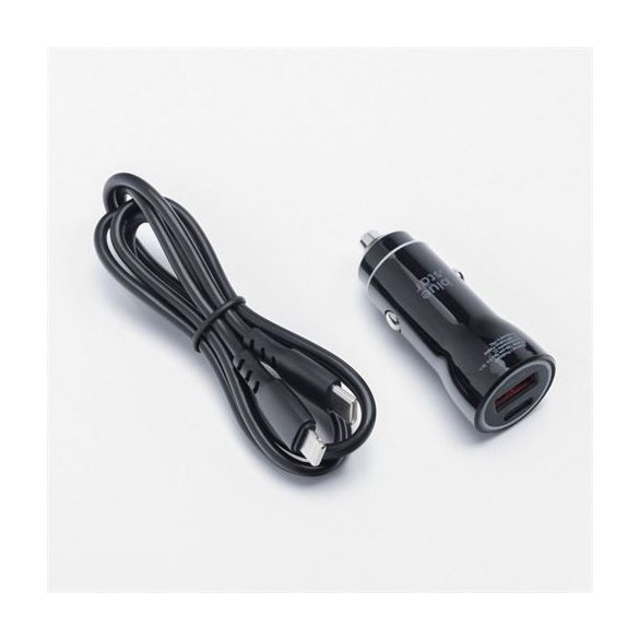 Încărcător auto Blue Star 25W (PD, QC 3.0, AFC) cu priză USB C și cablu de date USB C la Lightning 3A