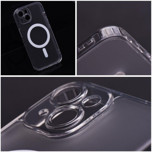 Husa FROST MAG COVER cu protectie pentru camera compatibila cu MagSafe pentru IPHONE 11 Pro transparenta