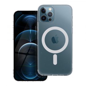 Husa FROST MAG COVER cu protectie pentru camera compatibila cu MagSafe pentru IPHONE 12 Pro transparenta