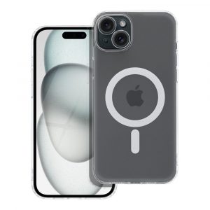 Husa FROST MAG COVER cu protectie pentru camera compatibila cu MagSafe pentru IPHONE 15 Plus transparenta