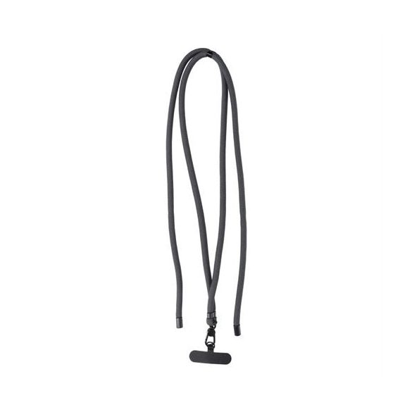 Pandantiv SWING (8mm) pentru telefon cu lungime reglabilă / lungime cablu 165cm (max 82,5cm în buclă) / pe umăr sau gât - gri