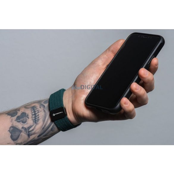 Forcell F-Design FA4 curea de înlocuire magnetică împletită Apple Watch 42 / 44 / 45 / 49 mm - verde închis