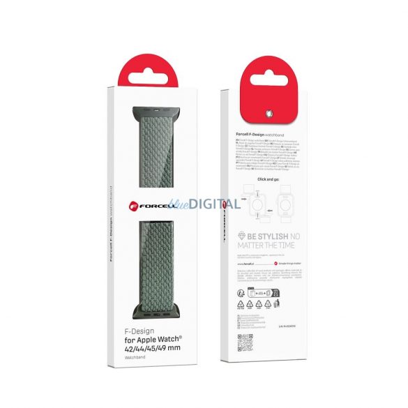 Forcell F-Design FA2 curea de înlocuire magnetică împletită Apple Watch 42 / 44 / 45 / 49 mm - verde