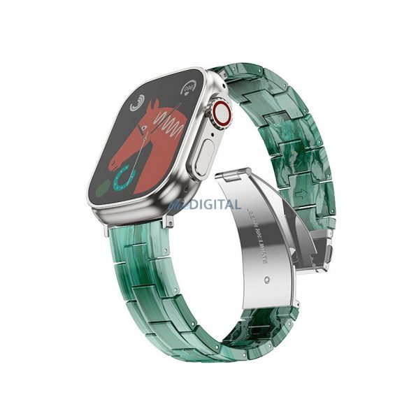 Forcell F-Design FA4 curea de înlocuire model marmură Apple Watch 42 / 44 / 45 / 49 mm - verde