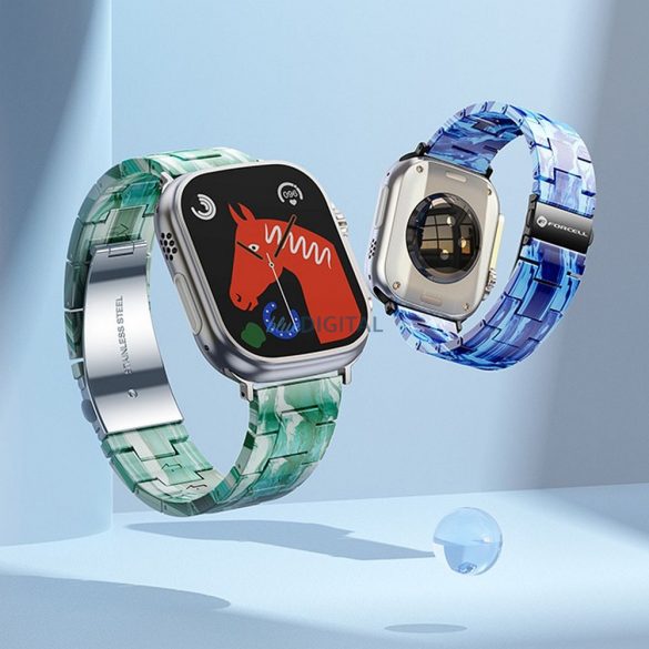 Forcell F-Design FA4 curea de înlocuire model marmură Apple Watch 38 / 40 / 41 mm - verde