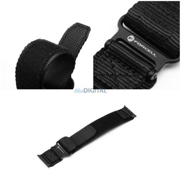 Forcell F-Design FA5 Curea de înlocuire cu velcro Apple Watch 38 / 40 / 41 mm - negru