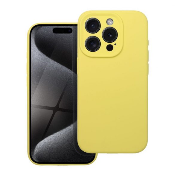 Carcasa SILICON 2mm pentru IPHONE 12 lemon