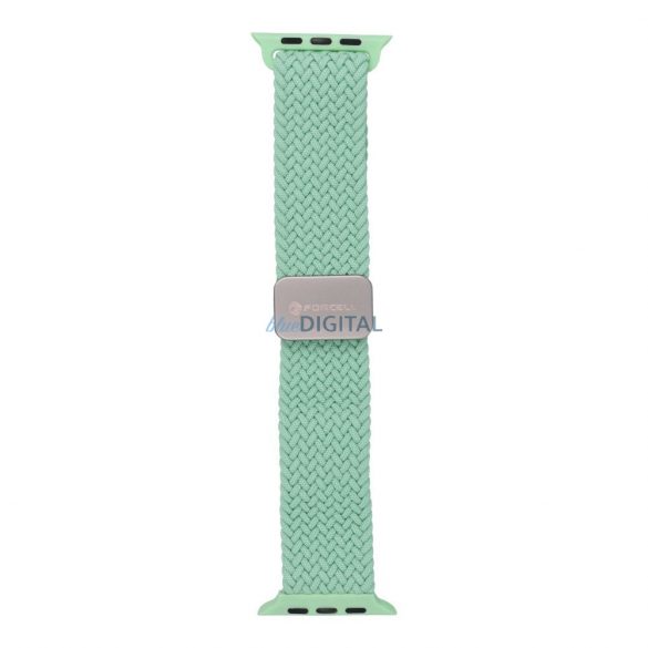 Forcell F-Design FA2 curea de înlocuire magnetică împletită Apple Watch 38 / 40 / 41 mm - verde mentă