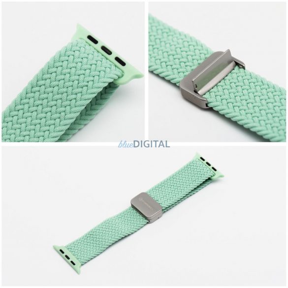 Forcell F-Design FA2 curea de înlocuire magnetică împletită Apple Watch 38 / 40 / 41 mm - verde mentă