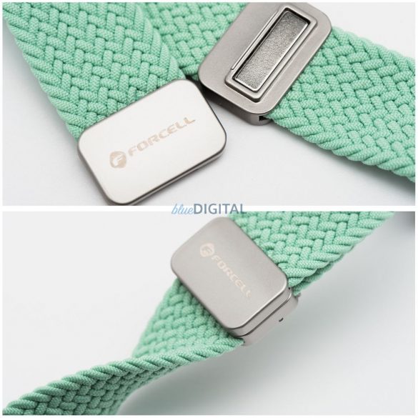 Forcell F-Design FA2 curea de înlocuire magnetică împletită Apple Watch 38 / 40 / 41 mm - verde mentă