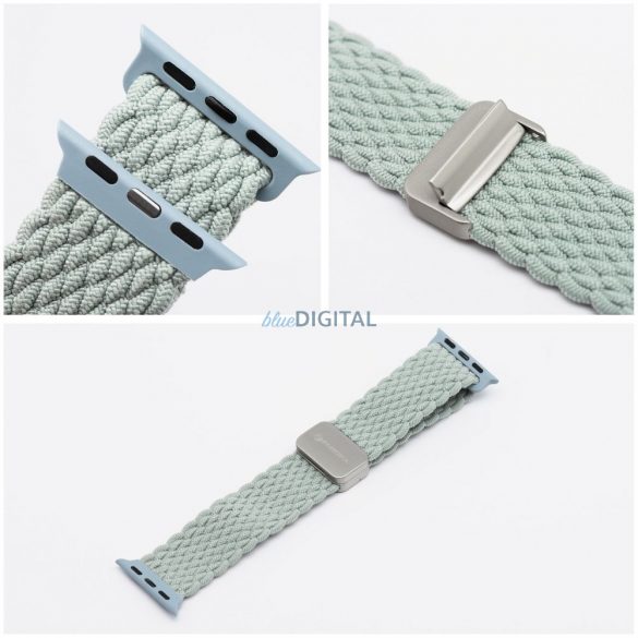 Forcell F-Design FA2 curea de înlocuire magnetică împletită Apple Watch 38 / 40 / 41 mm - verde deschis