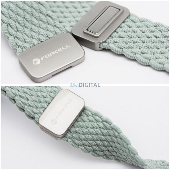 Forcell F-Design FA2 curea de înlocuire magnetică împletită Apple Watch 38 / 40 / 41 mm - verde deschis