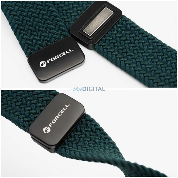 Forcell F-Design FA2 curea de înlocuire magnetică împletită Apple Watch 38 / 40 / 41 mm - verde închis