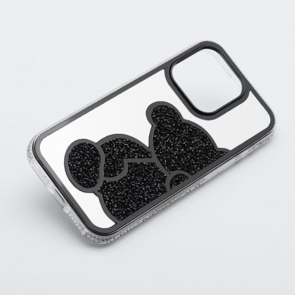 Husa TEDDY BEAR pentru IPHONE 12 / 12 PRO neagra