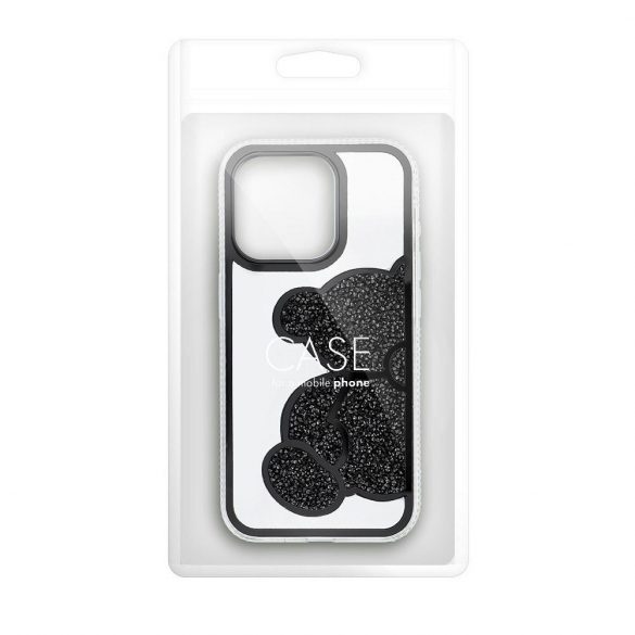 Husa TEDDY BEAR pentru IPHONE 12 / 12 PRO neagra