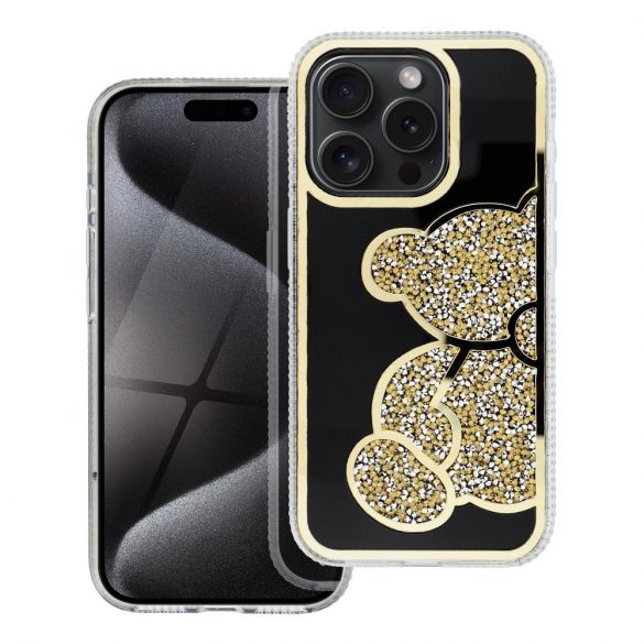 Husa TEDDY BEAR pentru IPHONE 12 / 12 PRO aurie