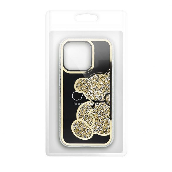 Husa TEDDY BEAR pentru IPHONE 12 / 12 PRO aurie