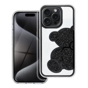 Husa TEDDY BEAR pentru IPHONE 13 neagra