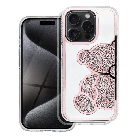 Husa TEDDY BEAR pentru IPHONE 14 Pro roz