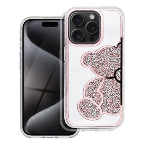 Husa TEDDY BEAR pentru IPHONE 12 / 12 PRO roz