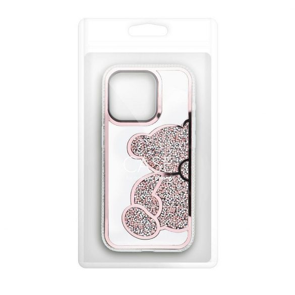 Husa TEDDY BEAR pentru IPHONE 12 / 12 PRO roz