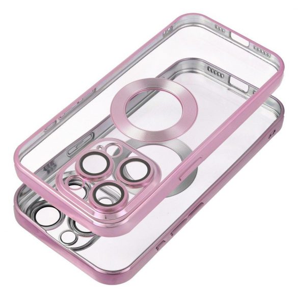 Husa GLAM pentru IPHONE 12 roz trandafir