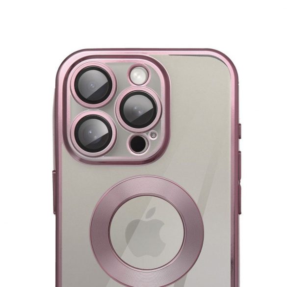 Husa GLAM pentru IPHONE 15 Pro roz trandafir