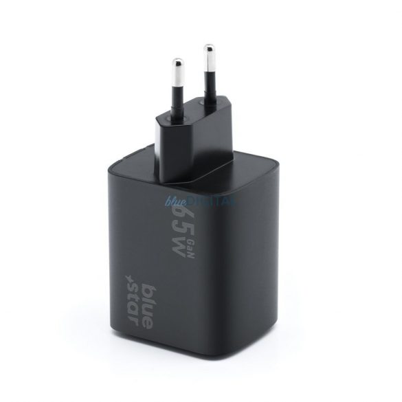 Blue Star VT-43 încărcător de rețea cu 1xUSB-A și 2xUSB-C 65W 4A PD QC4.0 - negru