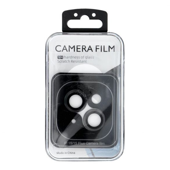 Camera PROTECTOR 9H pentru IPHONE 15 / 15 PLUS negru