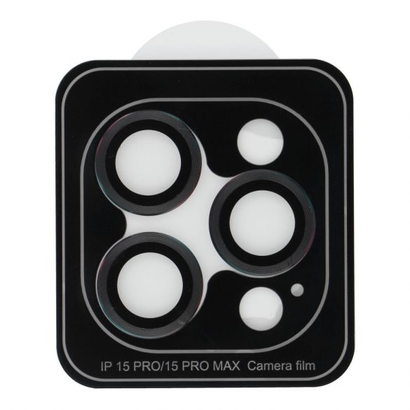 Camera PROTECTOR 9H pentru IPHONE 15 PRO / 15 PRO MAX negru