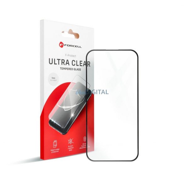 Forcell Ultra Clear Glass sticlă temperată cu finisaj negru iPhone 13 Pro/14