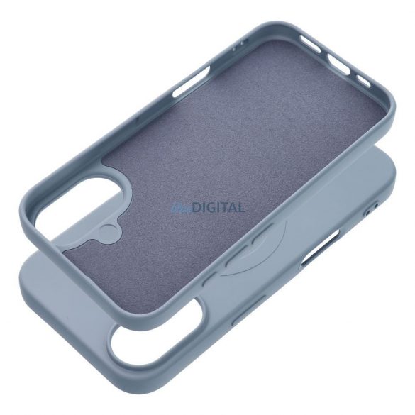 Carcasă SILICONE MAG COVER (cu decupaj mare pentru cameră)Compatibilă MagSafe pentru iPhone 16 - albastru deschis