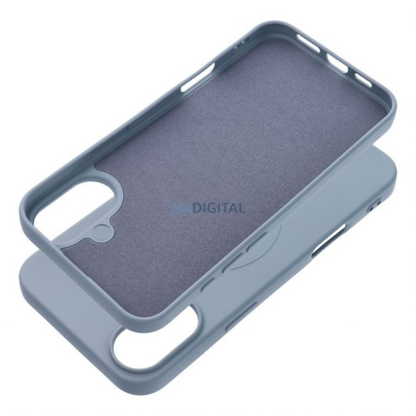 Carcasă SILICONE MAG COVER (cu decupaj mare pentru camera foto)MagSafe compatibil iPhone 16 Plus - albastru deschis