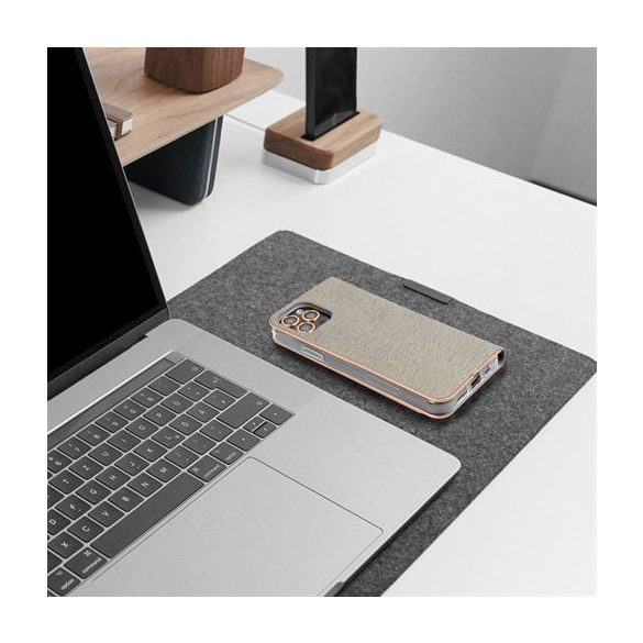 LUNA Book Gold pentru IPHONE 16 argintiu