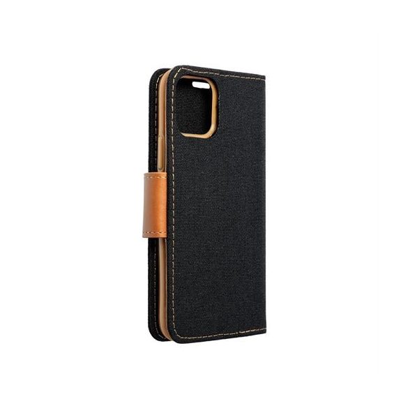 Husa carte CANVAS pentru IPHONE 16 Plus neagra