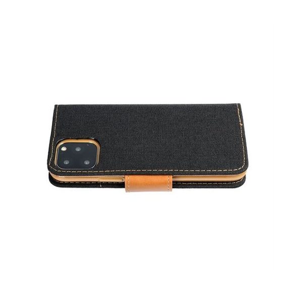 Husa carte CANVAS pentru IPHONE 16 Plus neagra