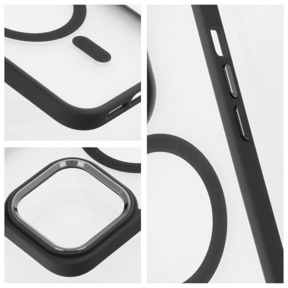 Husa MATTE MAG COVER compatibila cu MagSafe pentru IPHONE 16 neagra