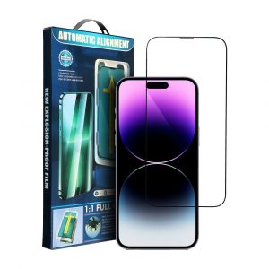 Sticla securizata 5D Full Glue pentru iPhone 16 Pro neagra + aplicator