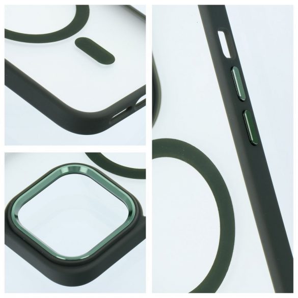 Husa MATTE MAG COVER compatibila cu MagSafe pentru IPHONE 16 Plus verde