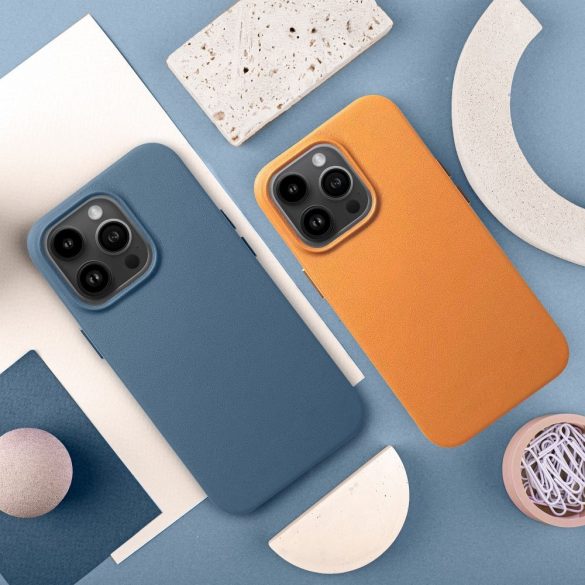 Husa LEATHER MAG COVER pentru IPHONE 16 Plus albastru indigo