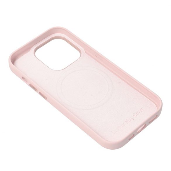 Husa LEATHER MAG COVER pentru IPHONE 16 Pro roz nisip