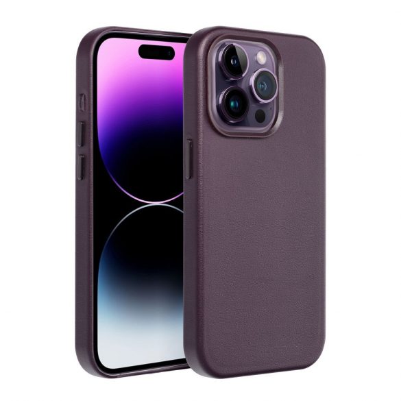 Husa LEATHER MAG COVER pentru IPHONE 16 violet inchis