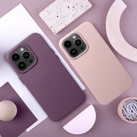 Husa LEATHER MAG COVER pentru IPHONE 16 Pro violet inchis