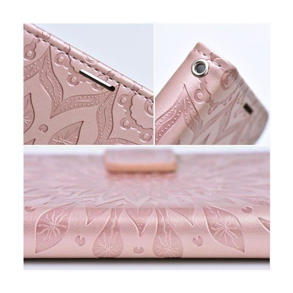 MEZZO Husă carte pentru IPHONE 16 Pro mandala rose gold