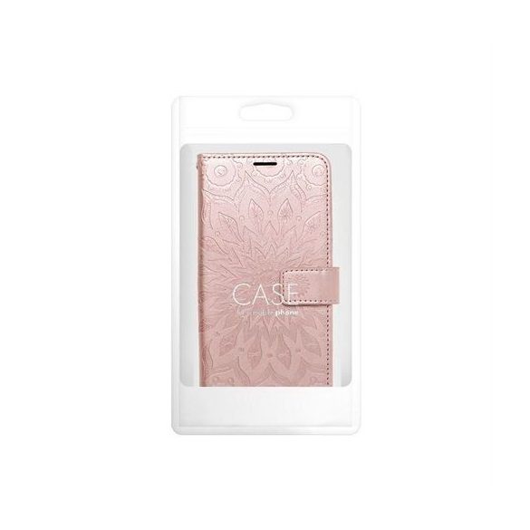 MEZZO Husă carte pentru IPHONE 16 Pro mandala rose gold